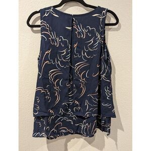 Juicy Couture Blouse Women's Medium Tank Top‎ Sleeveless Blue Studded Back Split